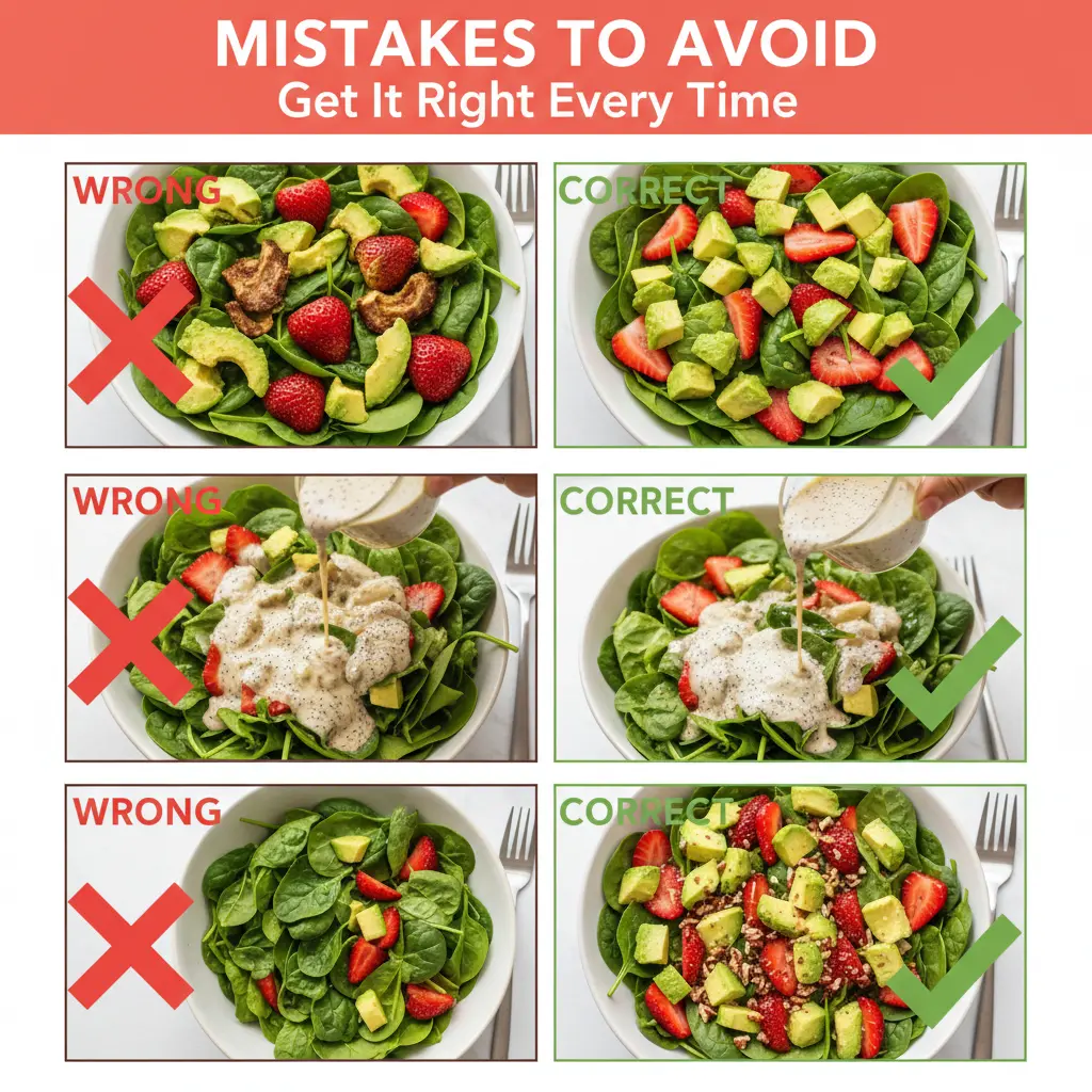 strawberry avocado spinach salad recipe common mistakes