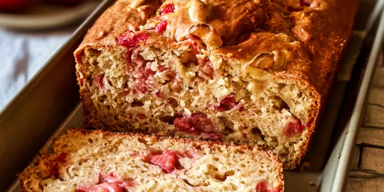 strawberry banana bread recipe featured