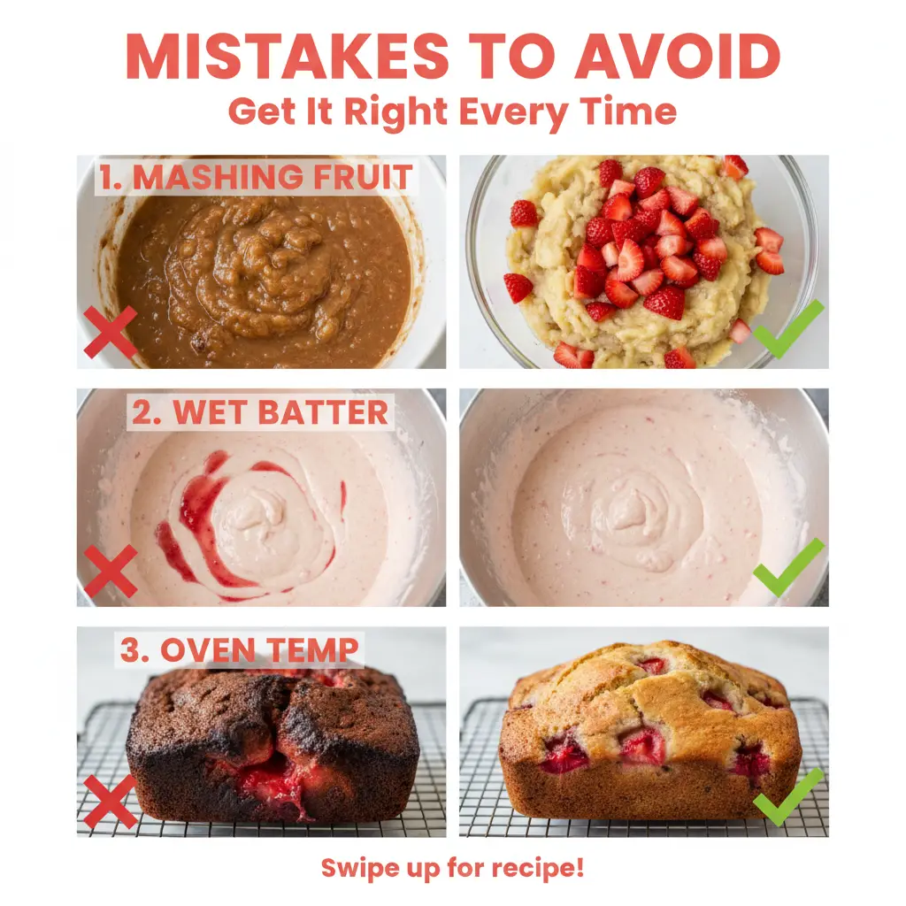 strawberry banana bread recipe common mistakes