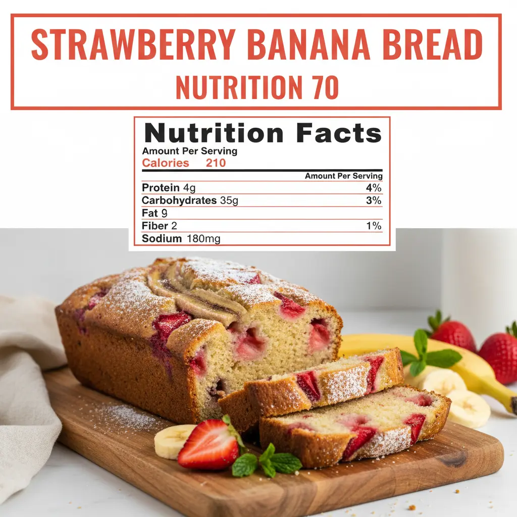 strawberry banana bread recipe nutritional information