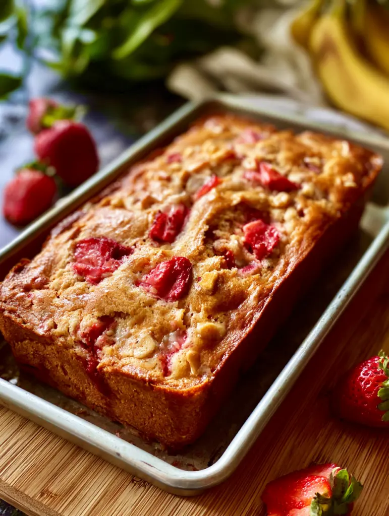 strawberry banana bread recipe recipeCard1