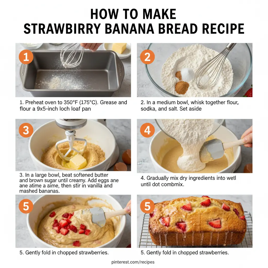How to make strawberry banana bread recipe