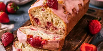 strawberry bread recipe featured