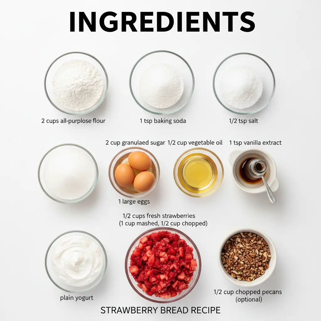 strawberry bread recipe ingredients