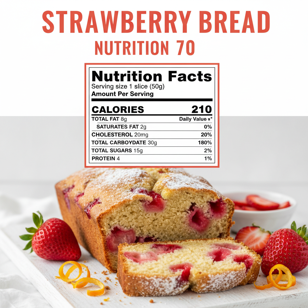 strawberry bread recipe nutritional information