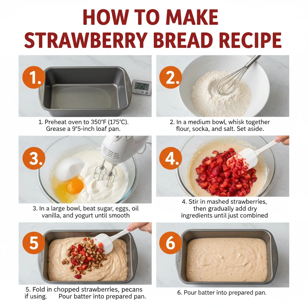 How to make strawberry bread recipe
