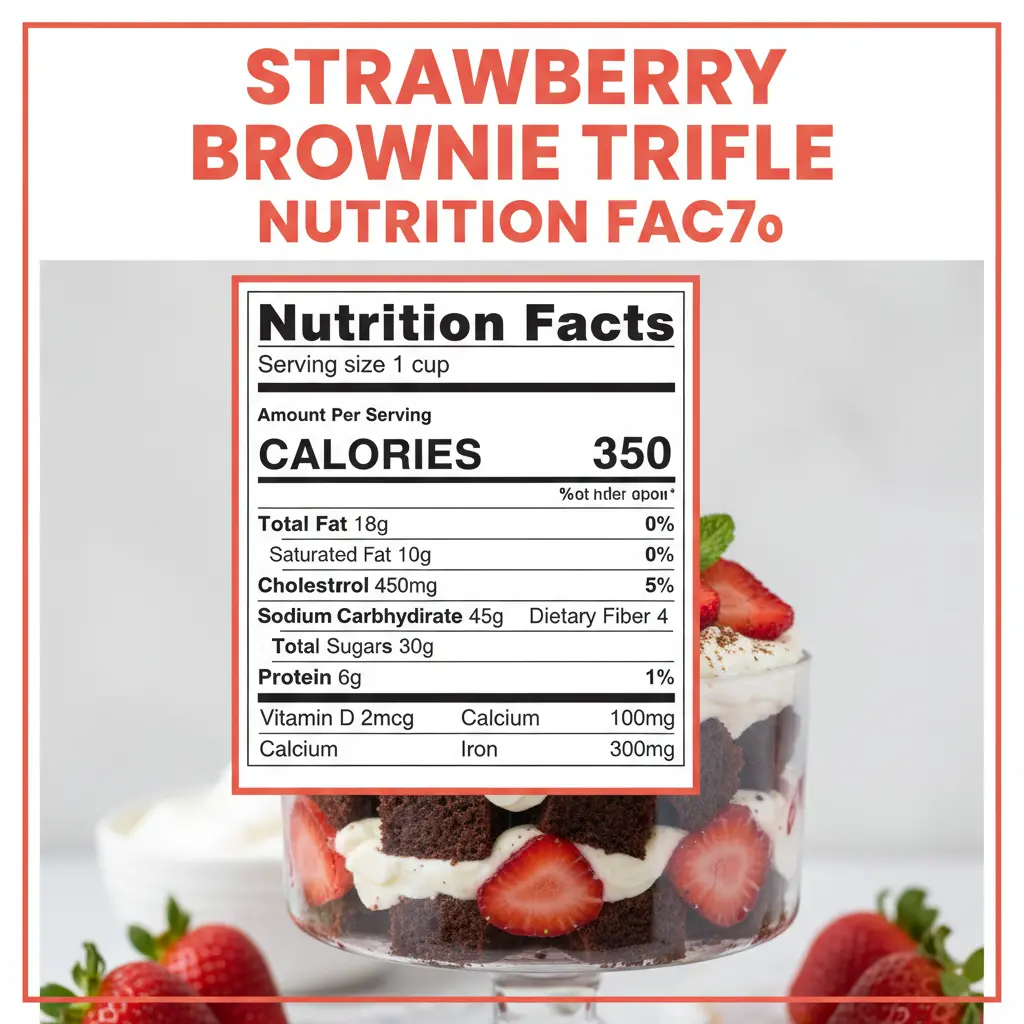 strawberry brownie trifle recipe nutritional information