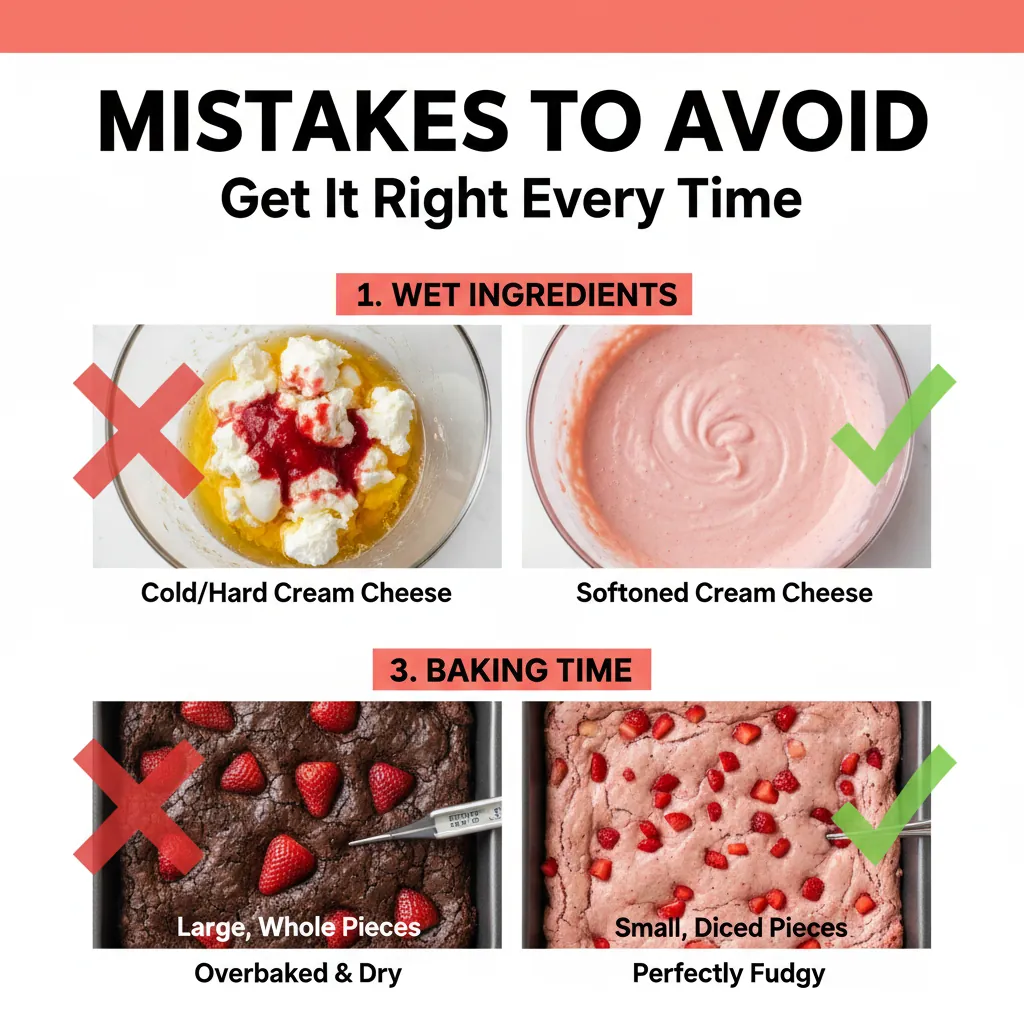 strawberry brownies recipe common mistakes