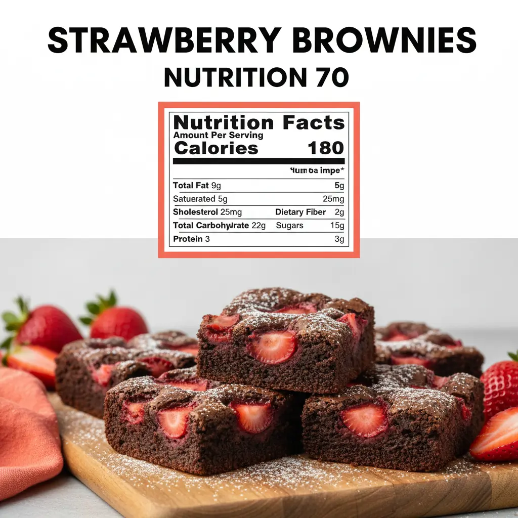 strawberry brownies recipe nutritional information