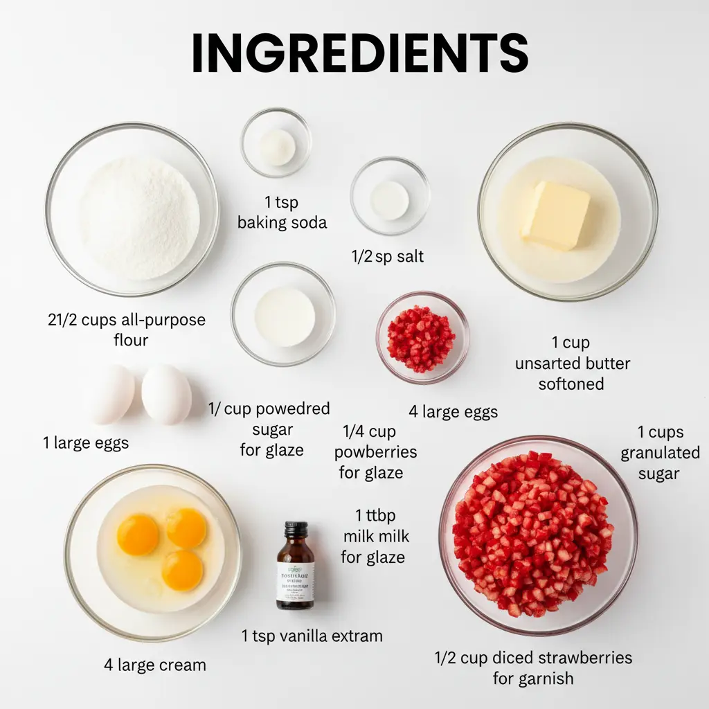 strawberry bundt cake recipe ingredients