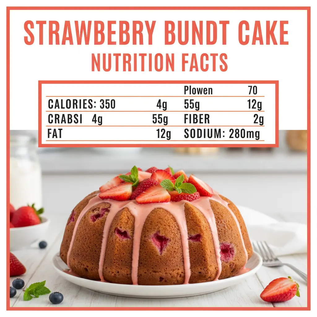 strawberry bundt cake recipe nutritional information
