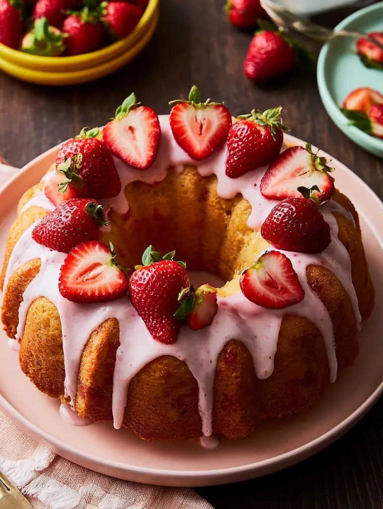 strawberry bundt cake recipe recipeCard1