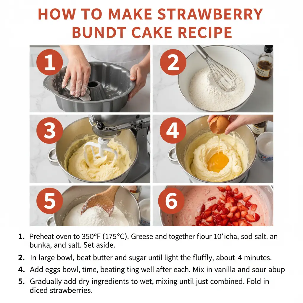 How to make strawberry bundt cake recipe