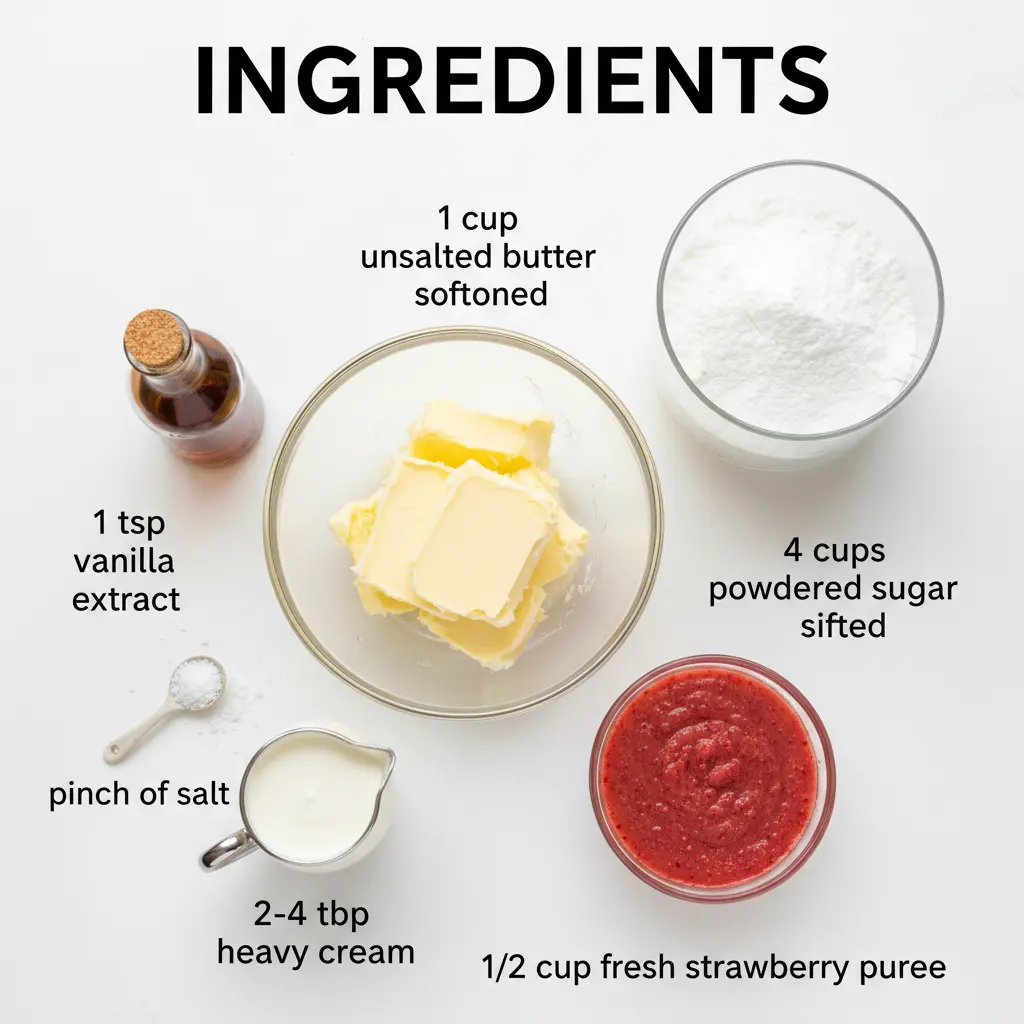 strawberry buttercream recipe ingredients