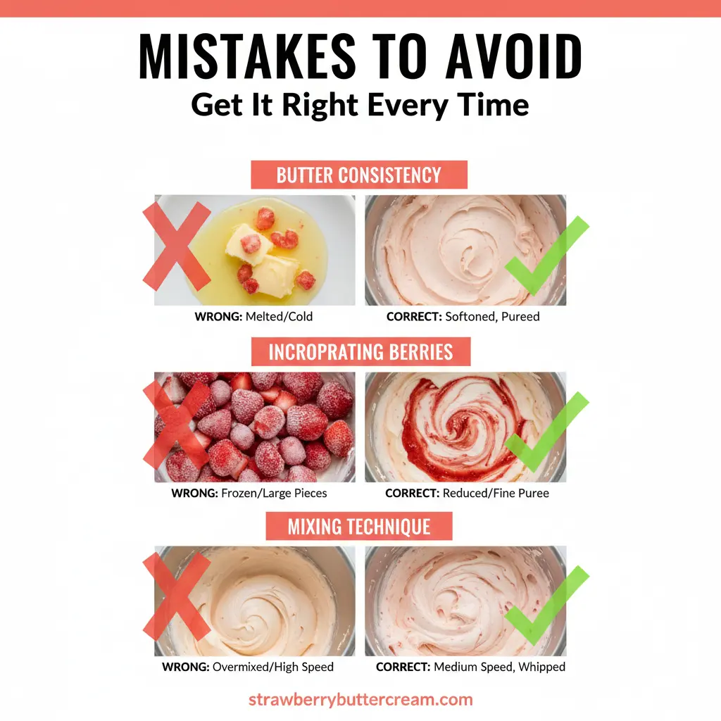 strawberry buttercream recipe common mistakes