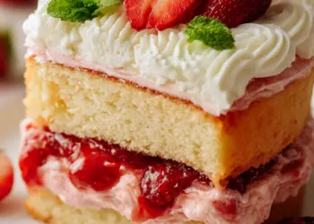 strawberry cake filling featured