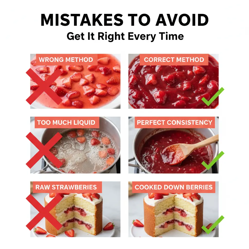 strawberry cake filling common mistakes