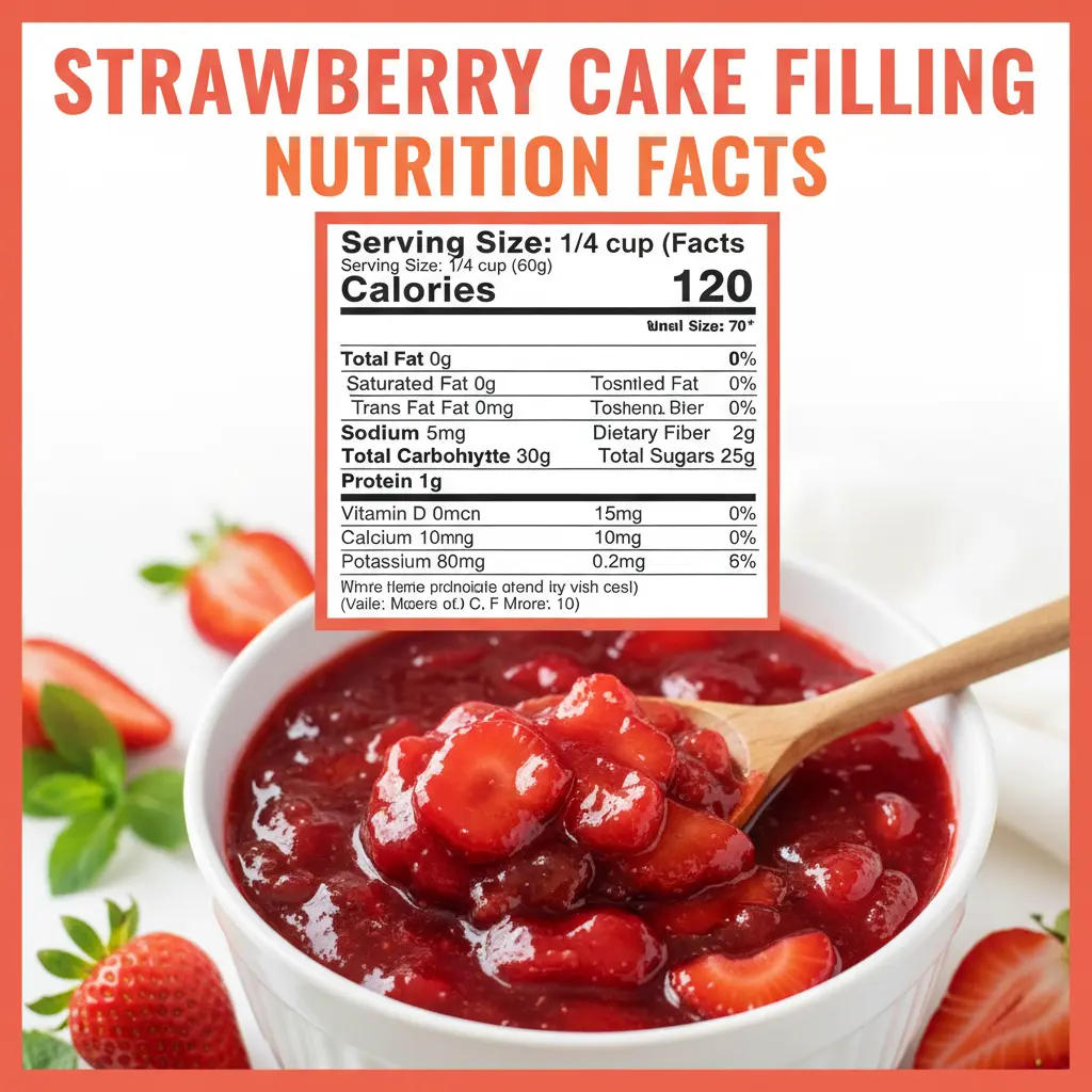 strawberry cake filling nutritional information