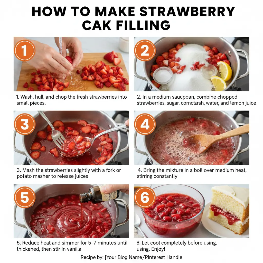 How to make strawberry cake filling