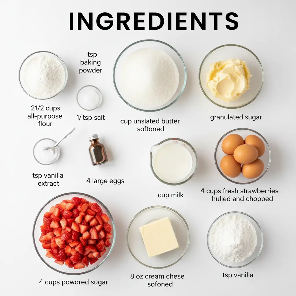 strawberry cake recipe ingredients