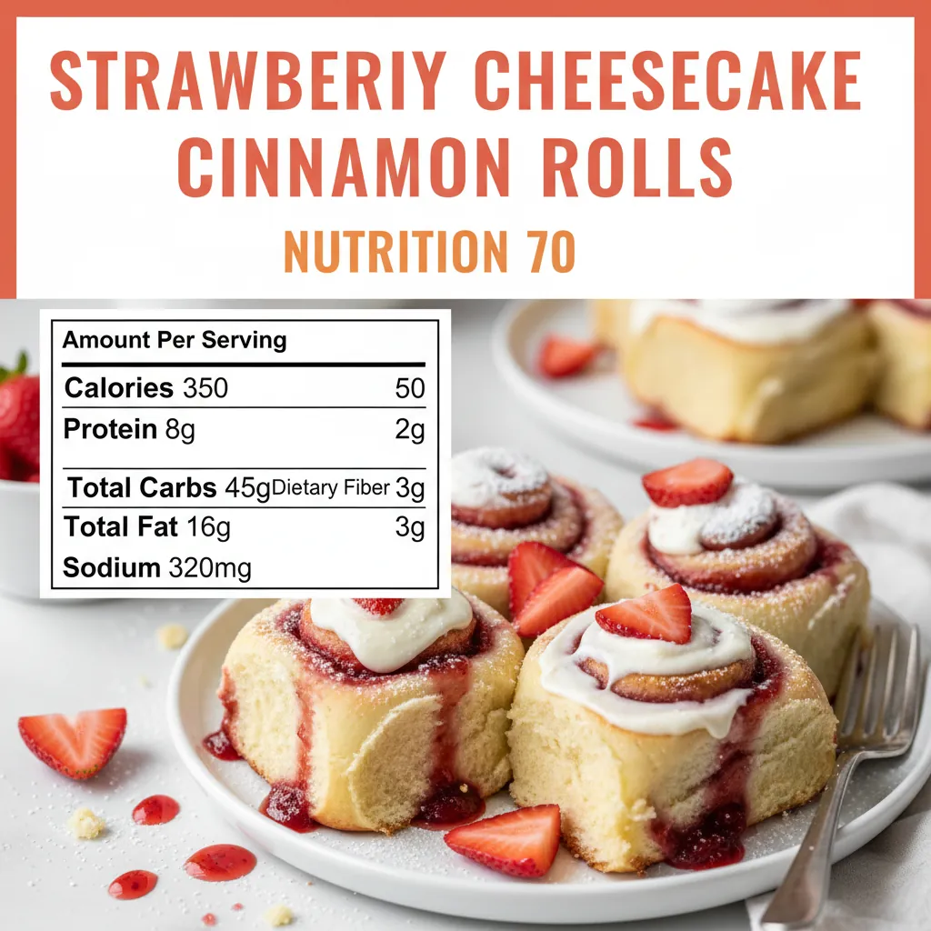 strawberry cheesecake cinnamon rolls nutritional information