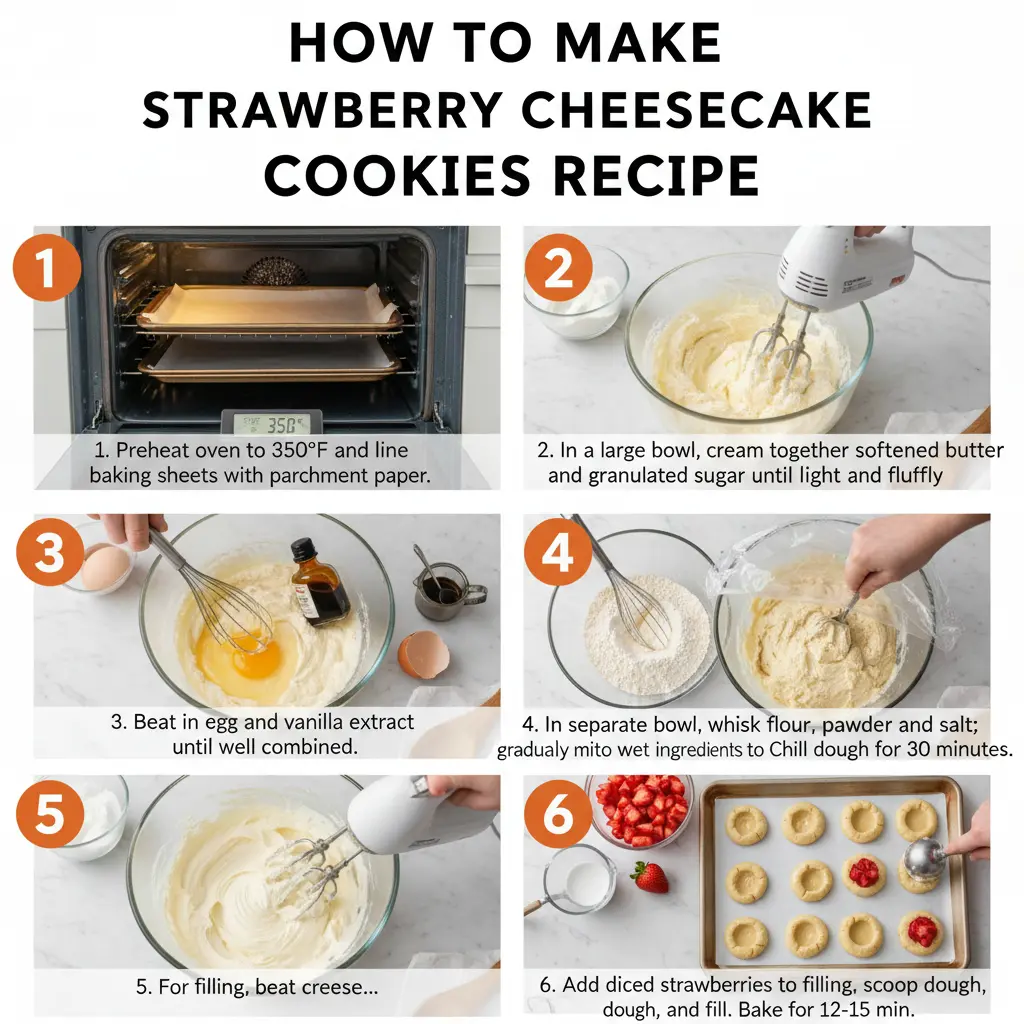 How to make strawberry cheesecake cookies recipe