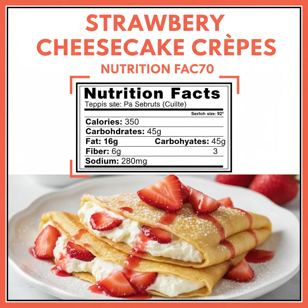 strawberry cheesecake crepes recipe nutritional information
