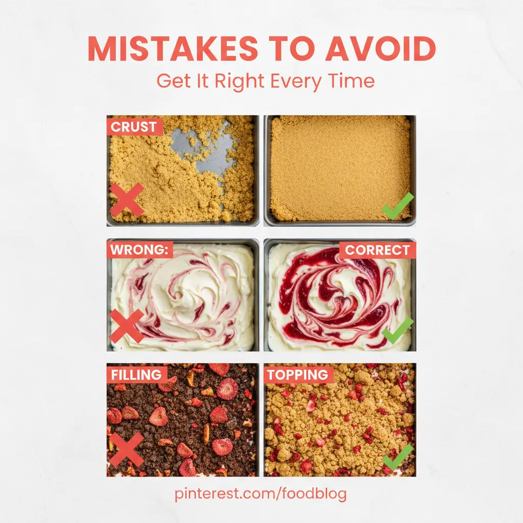 strawberry cheesecake crumb bars common mistakes