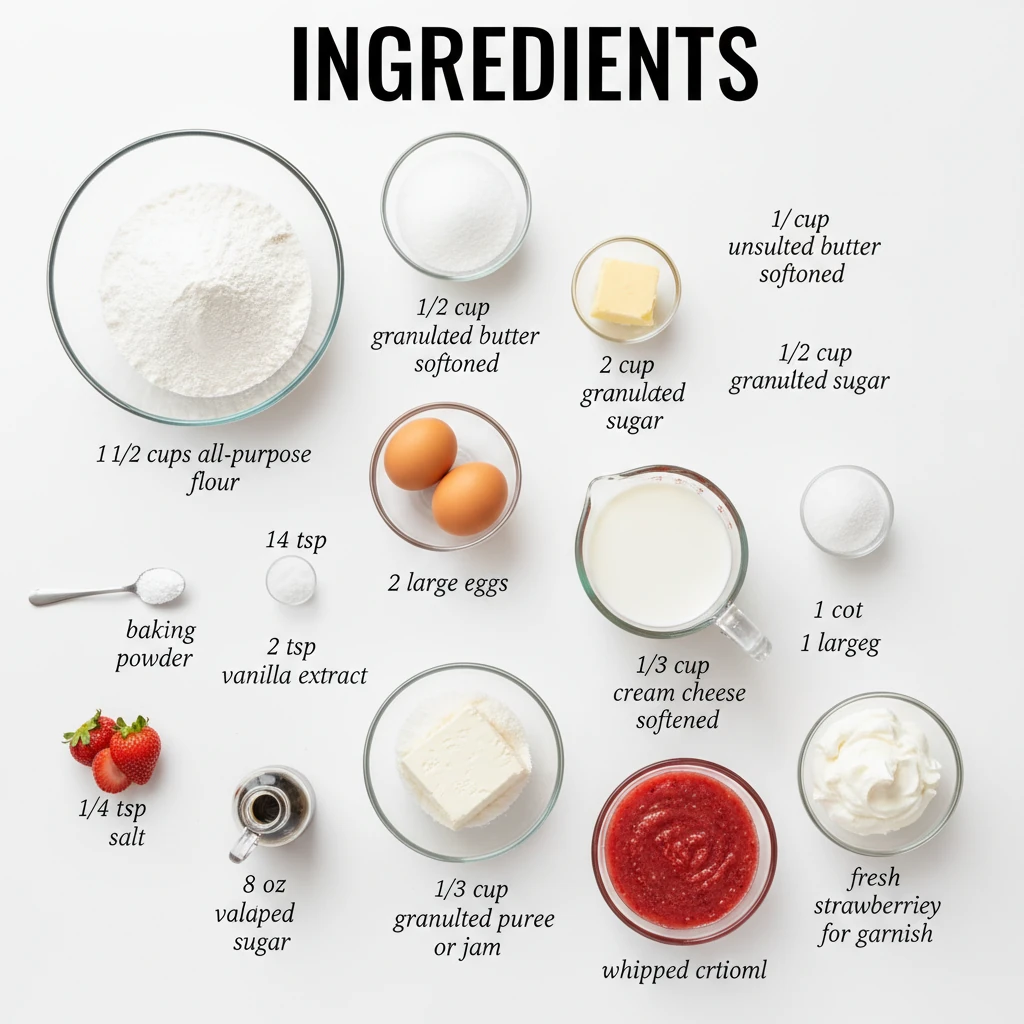strawberry cheesecake cupcakes recipe ingredients