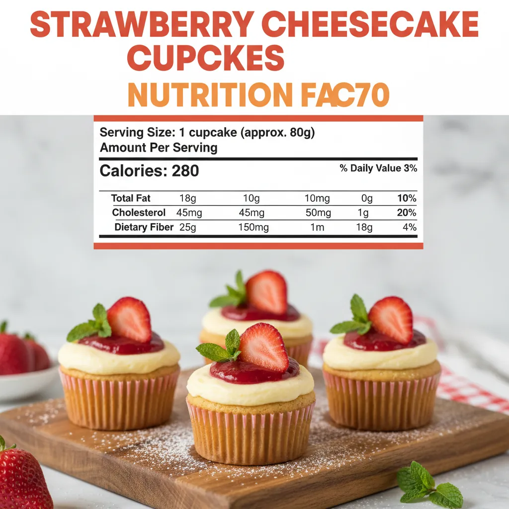 strawberry cheesecake cupcakes recipe nutritional information