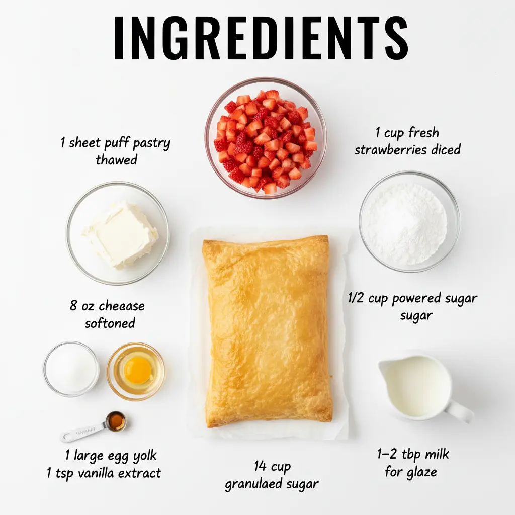 strawberry cheesecake danishes recipe ingredients