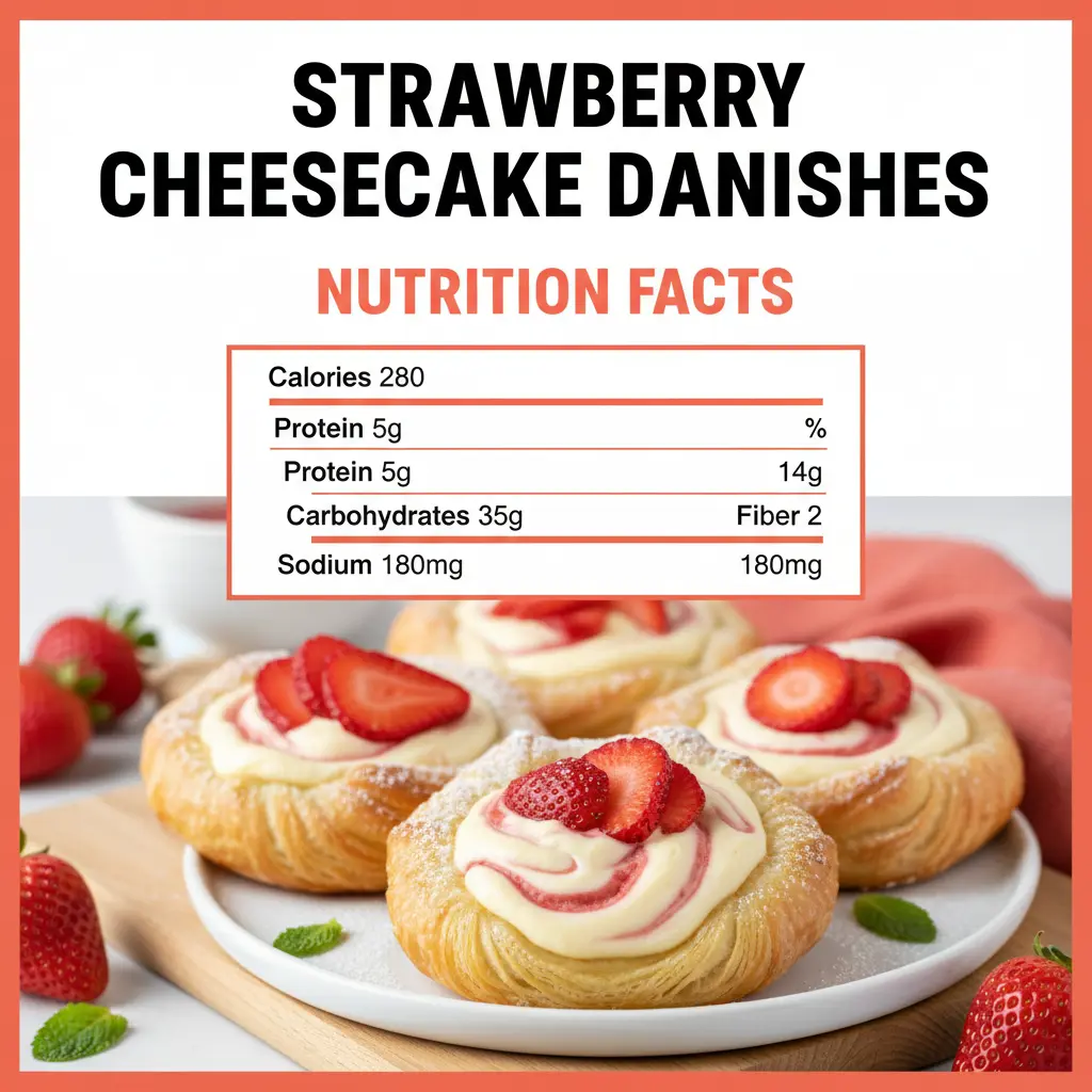 strawberry cheesecake danishes recipe nutritional information