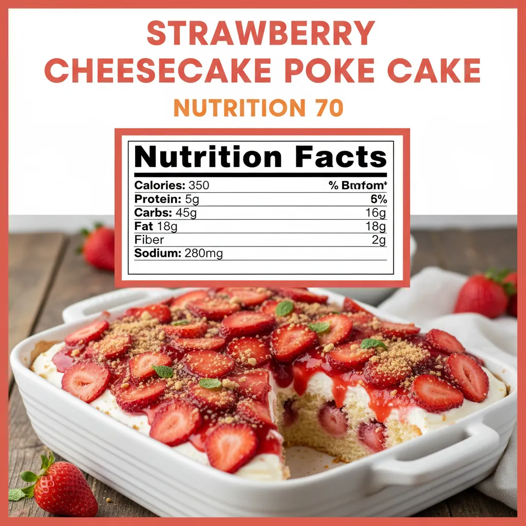 strawberry cheesecake poke cake recipe nutritional information