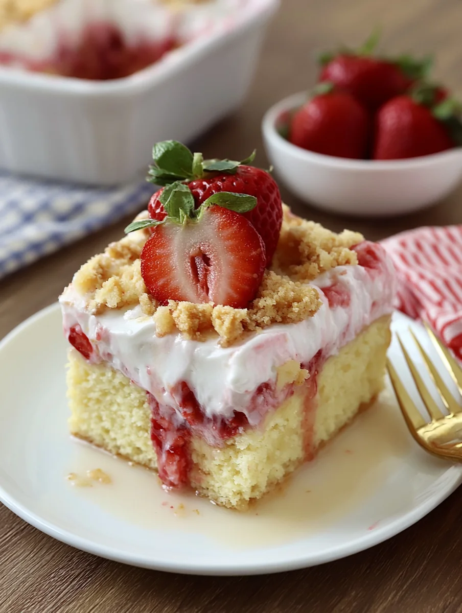 Why you'll love strawberry cheesecake poke cake recipe