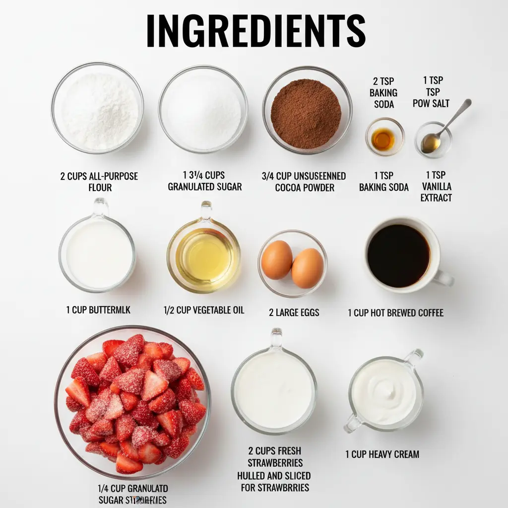 strawberry chocolate cake recipe ingredients
