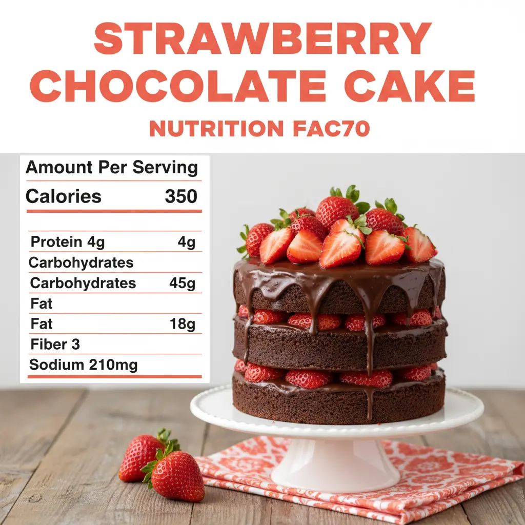 strawberry chocolate cake recipe nutritional information