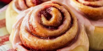 strawberry cinnamon rolls recipe featured
