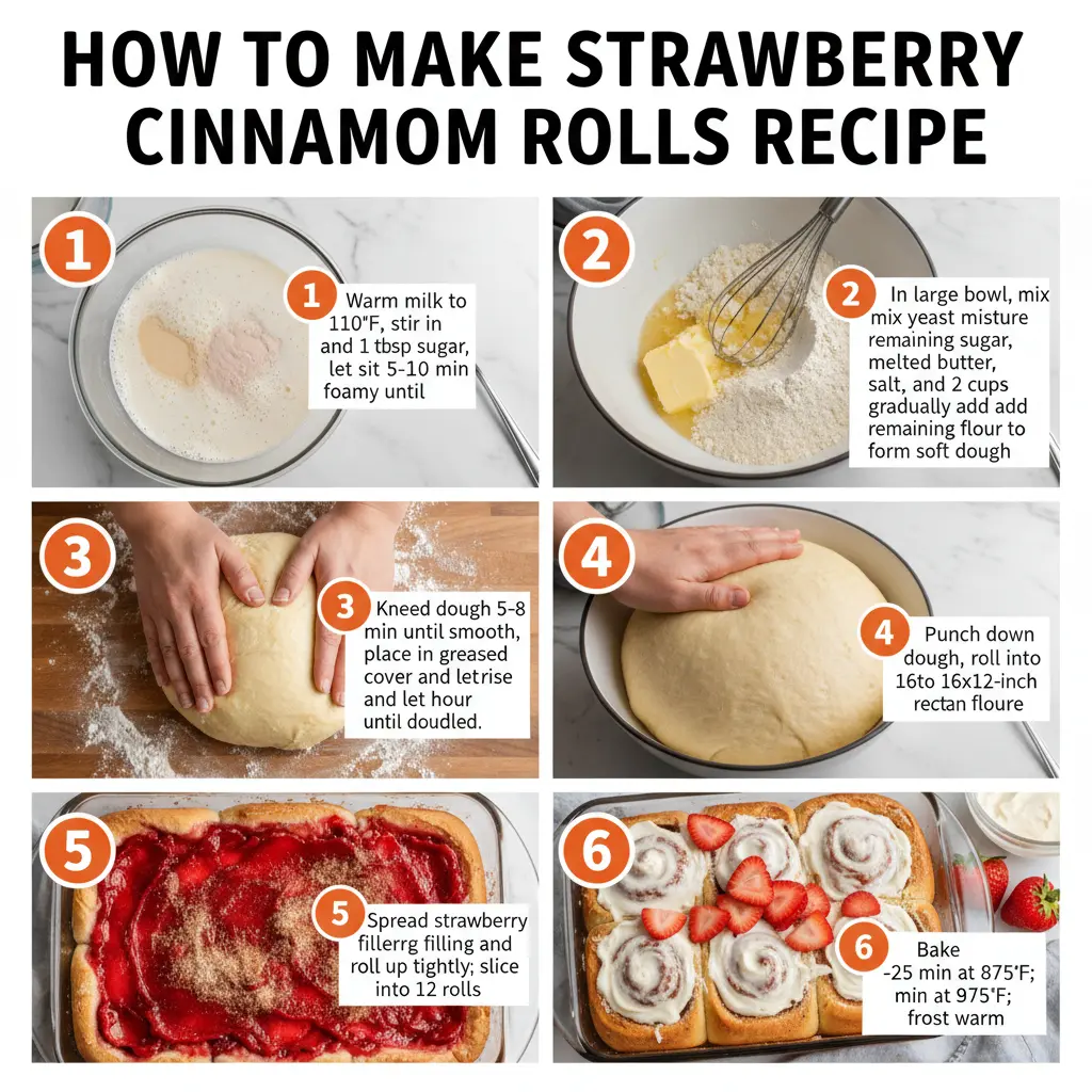 How to make strawberry cinnamon rolls recipe