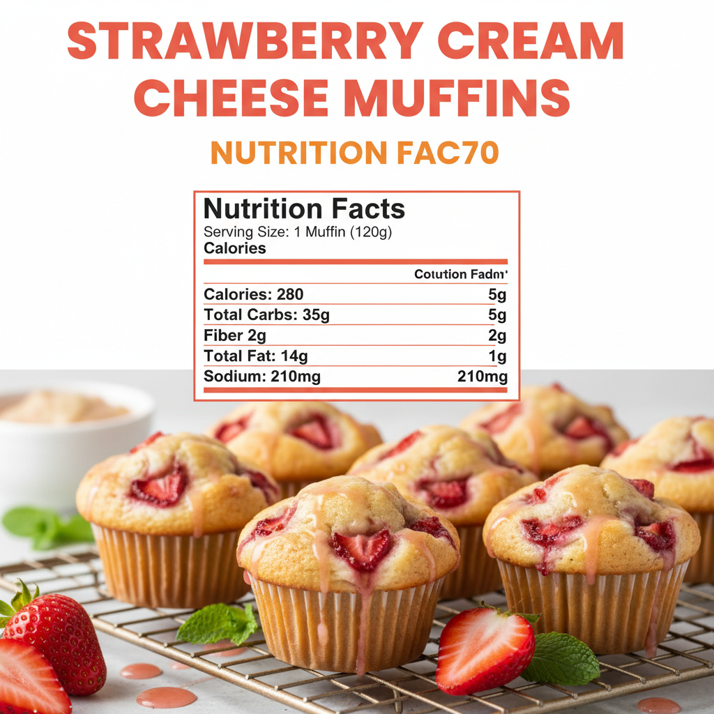 strawberry cream cheese muffins recipe nutritional information