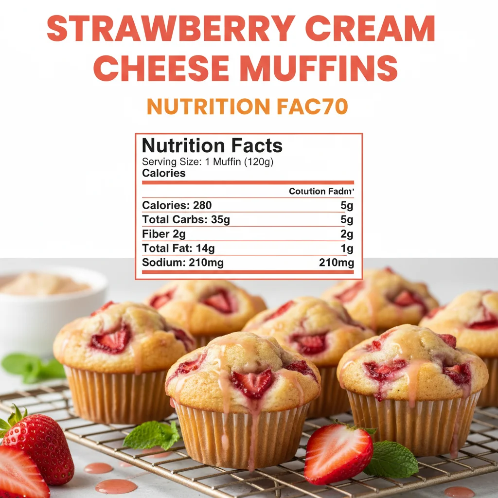 strawberry cream cheese muffins recipe nutritional information