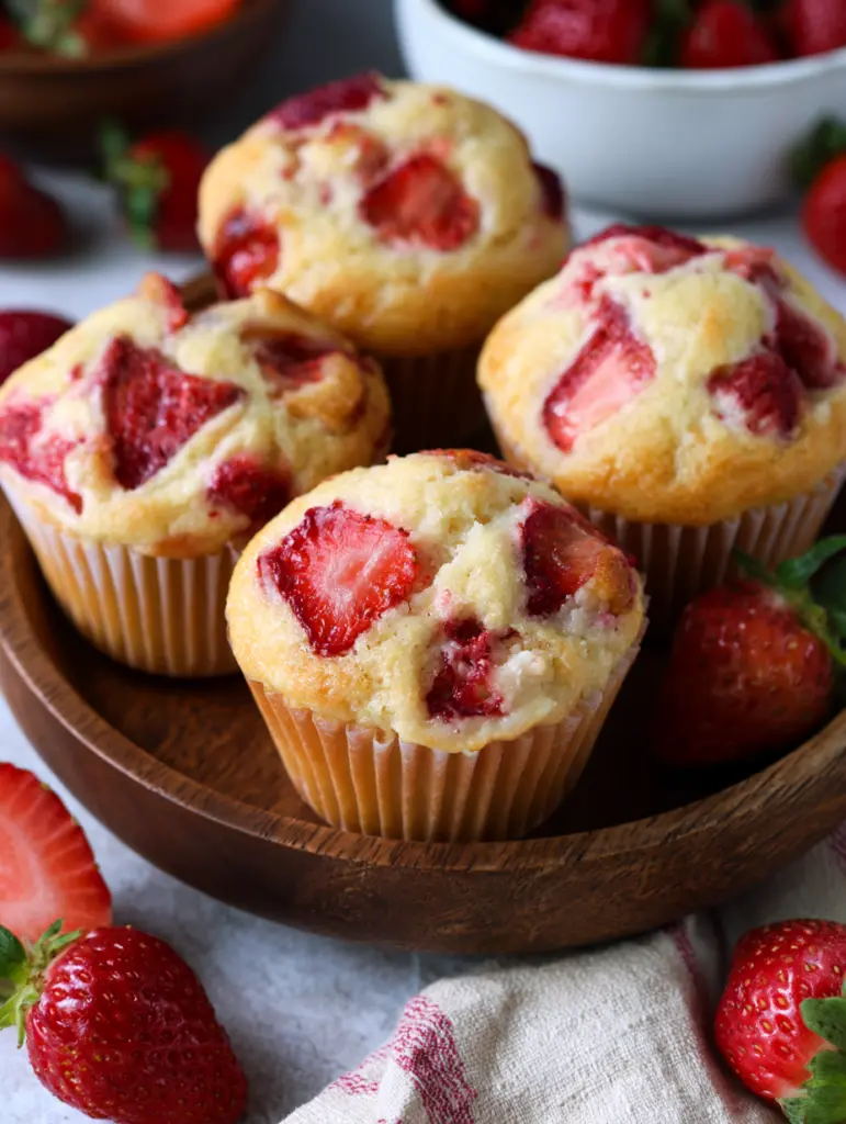 strawberry cream cheese muffins recipe recipeCard1