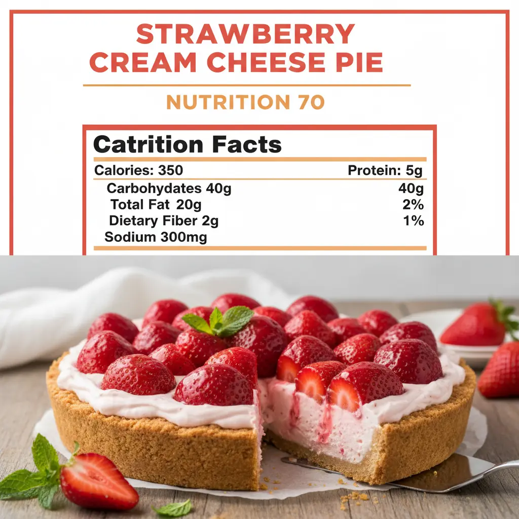 strawberry cream cheese pie recipe nutritional information