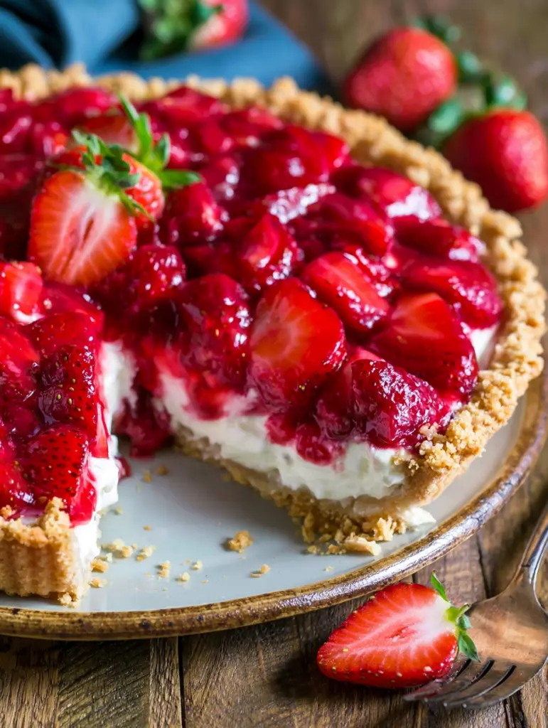 strawberry cream cheese pie recipe recipeCard1