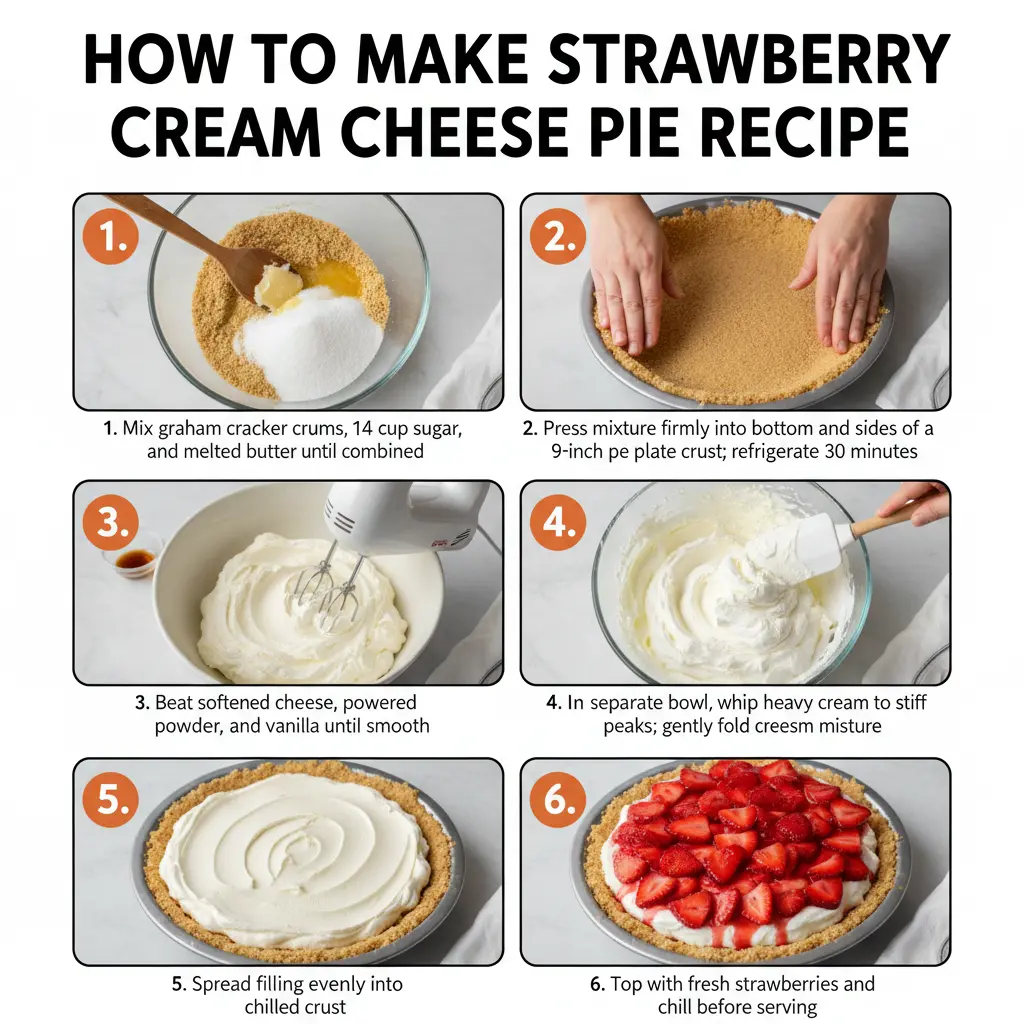 How to make strawberry cream cheese pie recipe