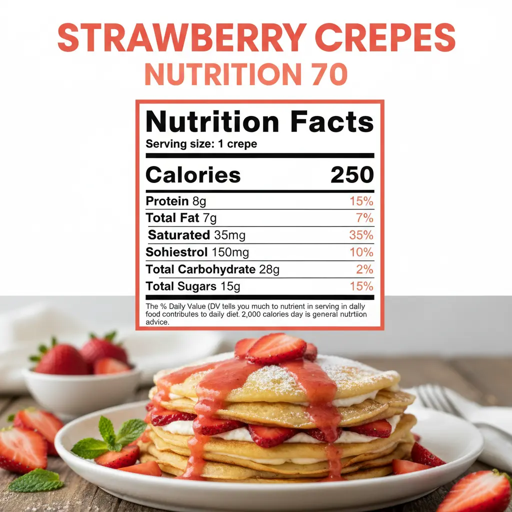 strawberry crepes recipe nutritional information