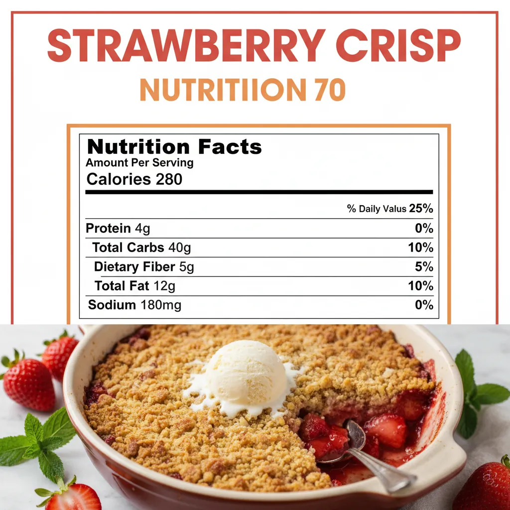 strawberry crisp recipe nutritional information