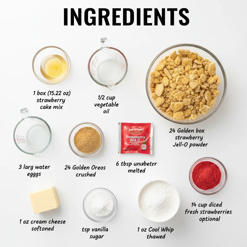 strawberry crunch cupcakes recipe ingredients