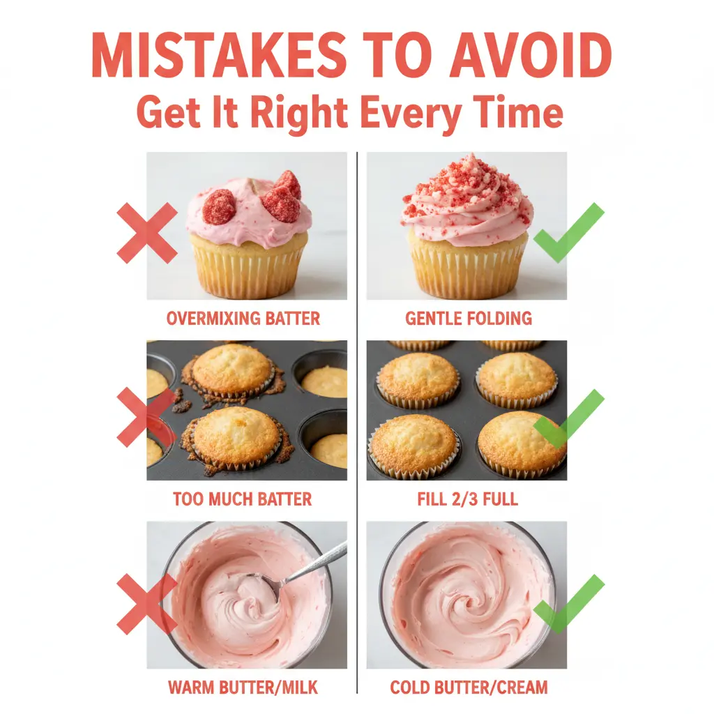 strawberry crunch cupcakes recipe common mistakes