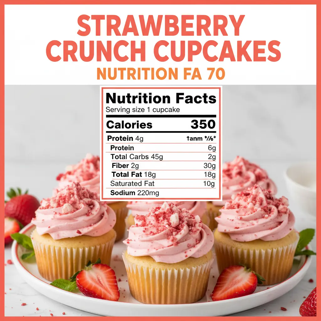 strawberry crunch cupcakes recipe nutritional information