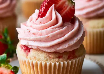 strawberry cupcakes recipe featured
